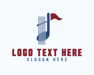 Musical Note - Guitar Musical Note logo design