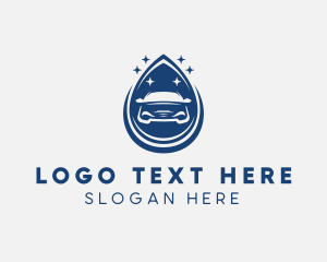 Clean - Car Wash Cleaning Droplet logo design