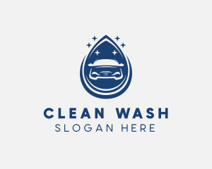 Car Wash Cleaning Droplet logo design