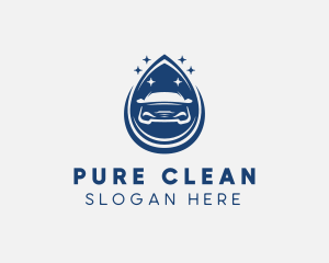 Car Wash Cleaning Droplet logo design