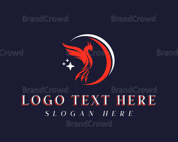 Mythical Bird Phoenix Logo