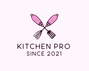 Cookware - Kitchen Whisk & Spatula logo design