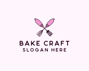 Kitchen Whisk & Spatula logo design