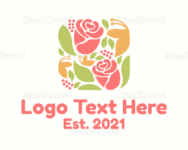 Rose Pattern Design Logo