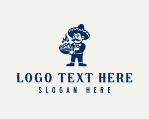 Hat - Taco Flame Gourmet logo design