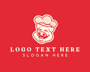 Steak - Laughing Pig Chef logo design