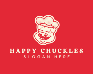 Laughing - Laughing Pig Chef logo design