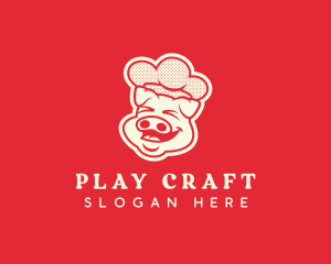 Laughing Pig Chef logo design