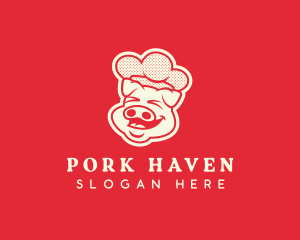 Laughing Pig Chef logo design