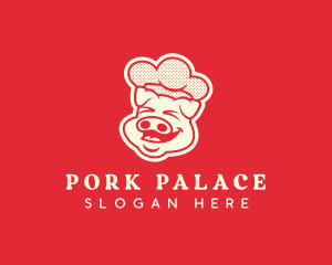 Laughing Pig Chef logo design