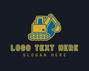 Heavy Duty - Excavator Construction Equipment logo design