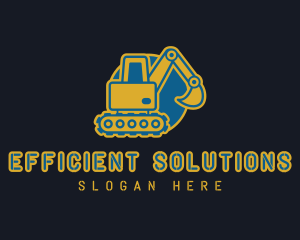 Excavator Construction Equipment logo design
