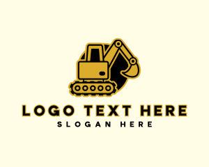 Builder - Excavator Construction Equipment logo design