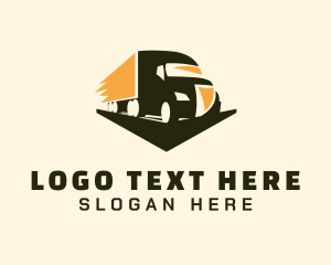 Courier - Courier Transportation Trucker logo design