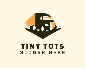 Courier Transportation Trucker Logo
