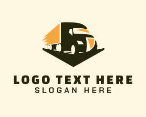 Courier Transportation Trucker Logo