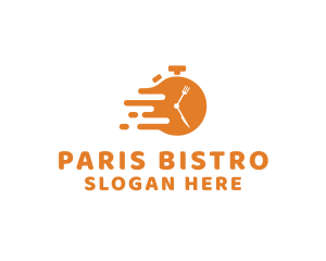 Orange Fast Food Diner logo design