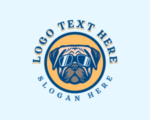 Adoption - Summer Sunglass Dog logo design