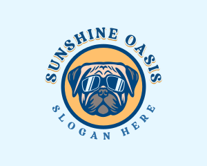 Summer Sunglass Dog logo design