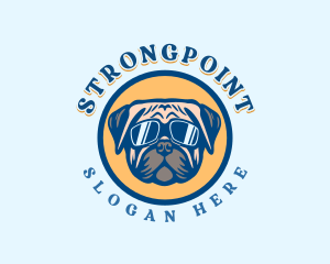 Adoption - Summer Sunglass Dog logo design