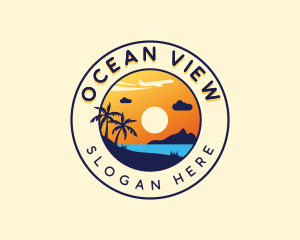 Ocean Beach Vacation logo design