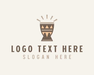 Traditional - Djembe African Instrument logo design