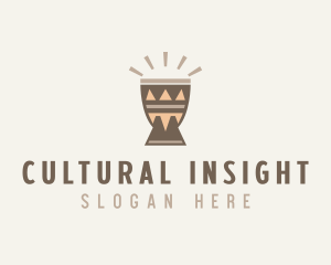 Djembe African Instrument logo design