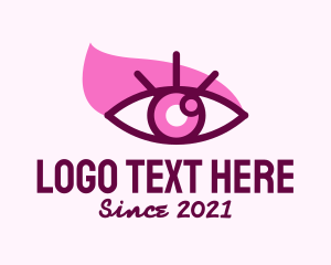 Makeup - Eye Makeup Contact Lens logo design