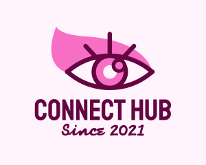 Eye Makeup Contact Lens logo design