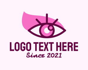 Eyeliner - Eye Makeup Contact Lens logo design