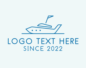 Seaport - Transport Yacht Boat logo design