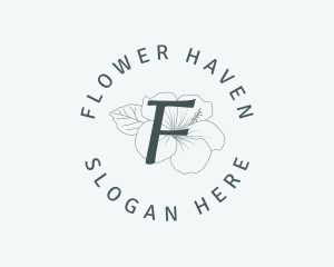 Hibiscus Flower Nature logo design