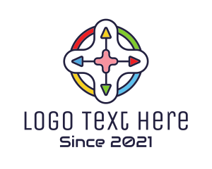 Handheld - Multicolor Game Controller logo design