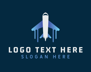 Travel Blogger - Airplane Tour Flight logo design