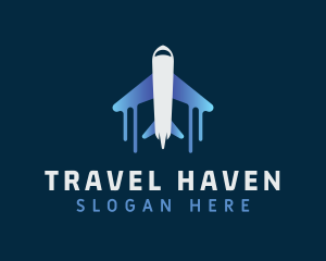 Tourist - Airplane Tour Flight logo design