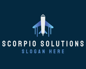 Airplane Tour Flight logo design