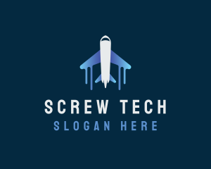 Airplane Tour Flight logo design