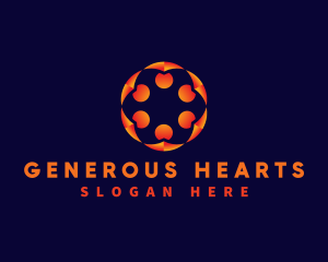 Giving - Charity Community Foundation logo design