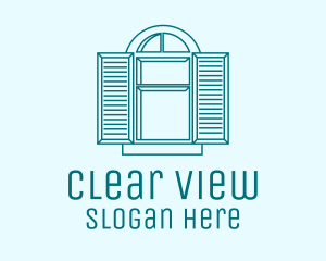Window - Teal Window Shutters logo design