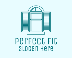 Fittings - Teal Window Shutters logo design