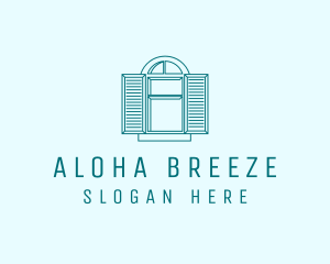 Teal Window Shutters logo design