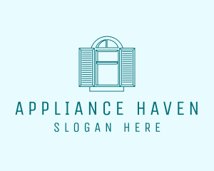 Teal Window Shutters logo design