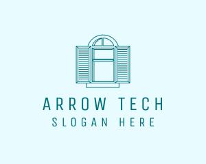 Teal Window Shutters logo design