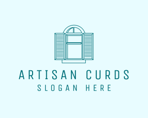 Teal Window Shutters logo design