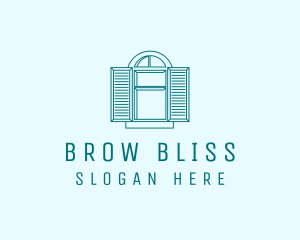 Teal Window Shutters logo design