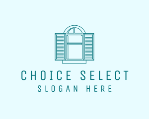 Teal Window Shutters logo design