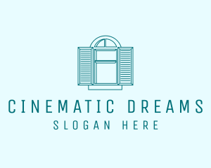 Teal Window Shutters logo design