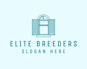 Teal Window Shutters logo design