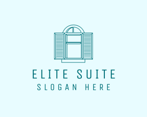 Teal Window Shutters logo design