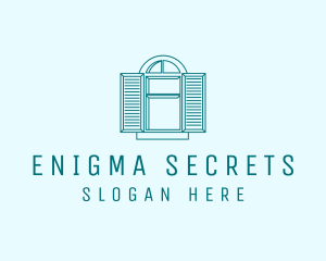 Teal Window Shutters logo design